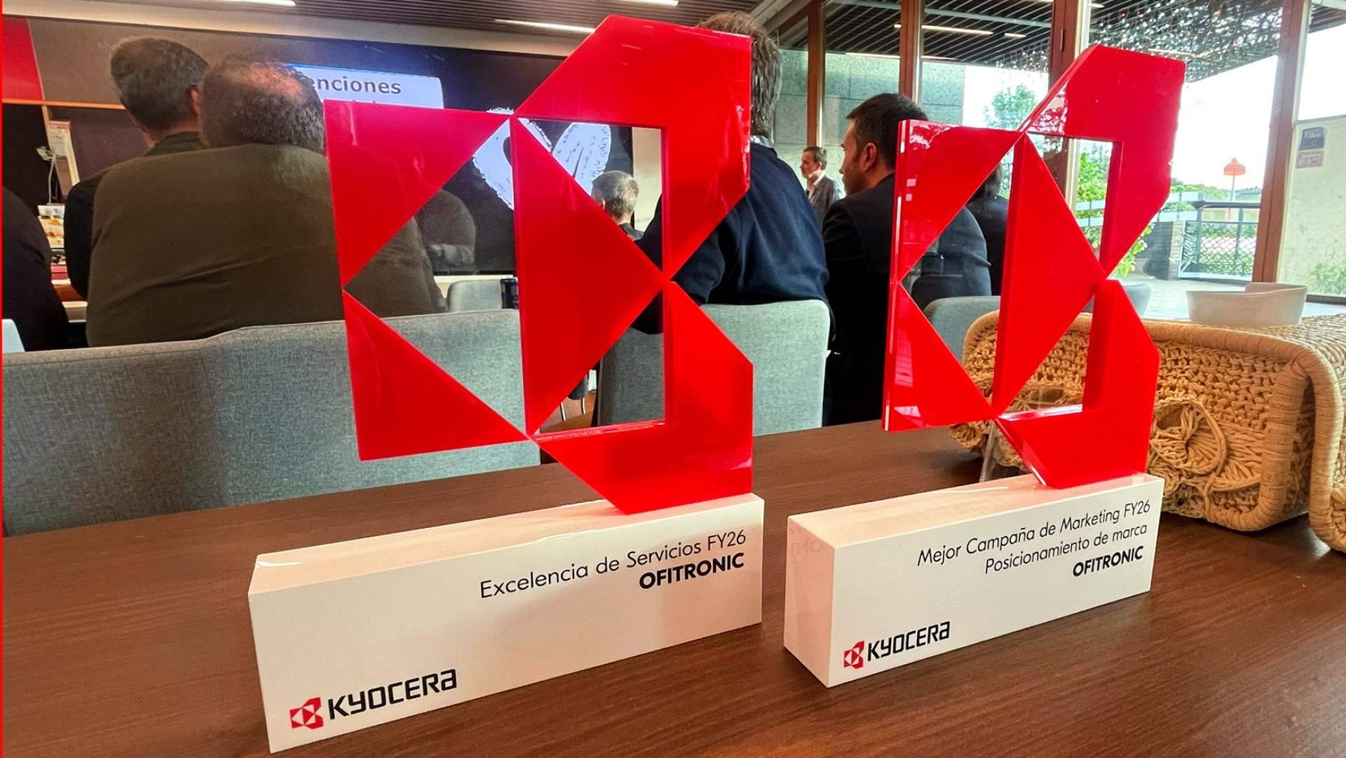Ofitronic refuerza su liderazgo tras recibir dos premios de Kyocera Document Solutions España